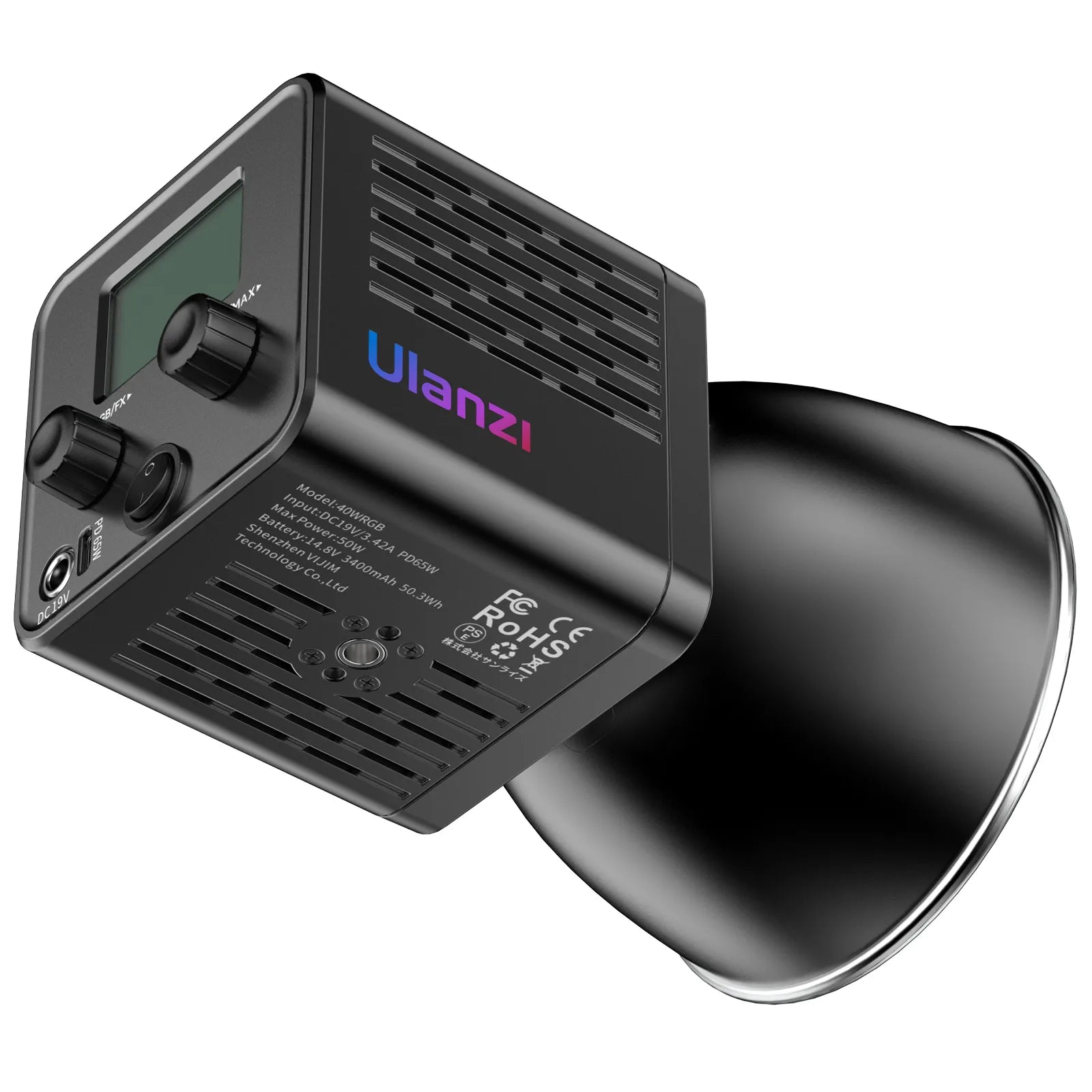 Ulanzi L024 40W RGB LED Video Light - Portable Photography Lighting for YouTube, TikTok, Vlogging & Live Streaming - Perfect for Content Creators & Studio Shoots
