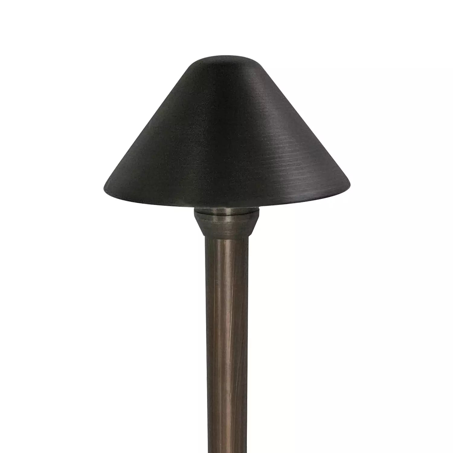 PL80B G4 Solid Brass Mushroom Hat Path Light - Light Bronze Finish Low Voltage Outdoor Landscape Lighting for Garden, Walkway, and Patio Illumination