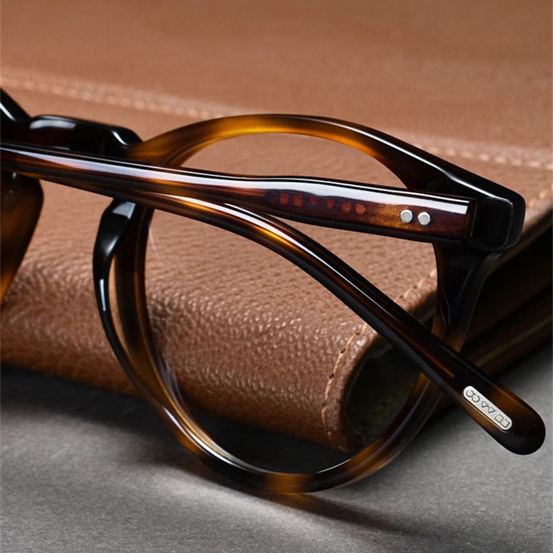 Stylish Black Acetate Full Rim Round Eyeglasses for Women - M5183 | Perfect for Work, Reading & Everyday Fashion
