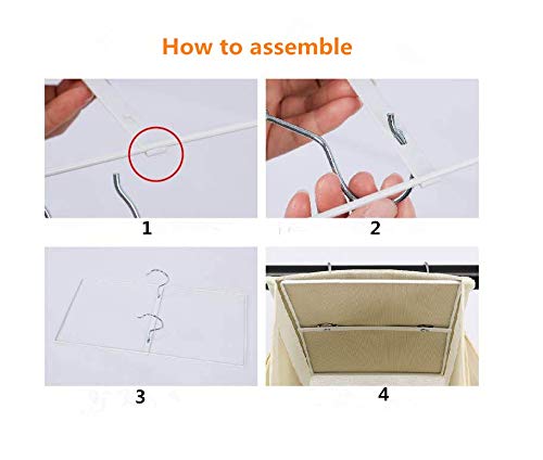10 Grids Hanging Storage Organizer for Closet - Multi-Pocket Handbag Purse Holder with Hanging Shelves, Space Saving Wardrobe Organizer (Gray) - Perfect for Bedroom, Bathroom, and Closet Storage