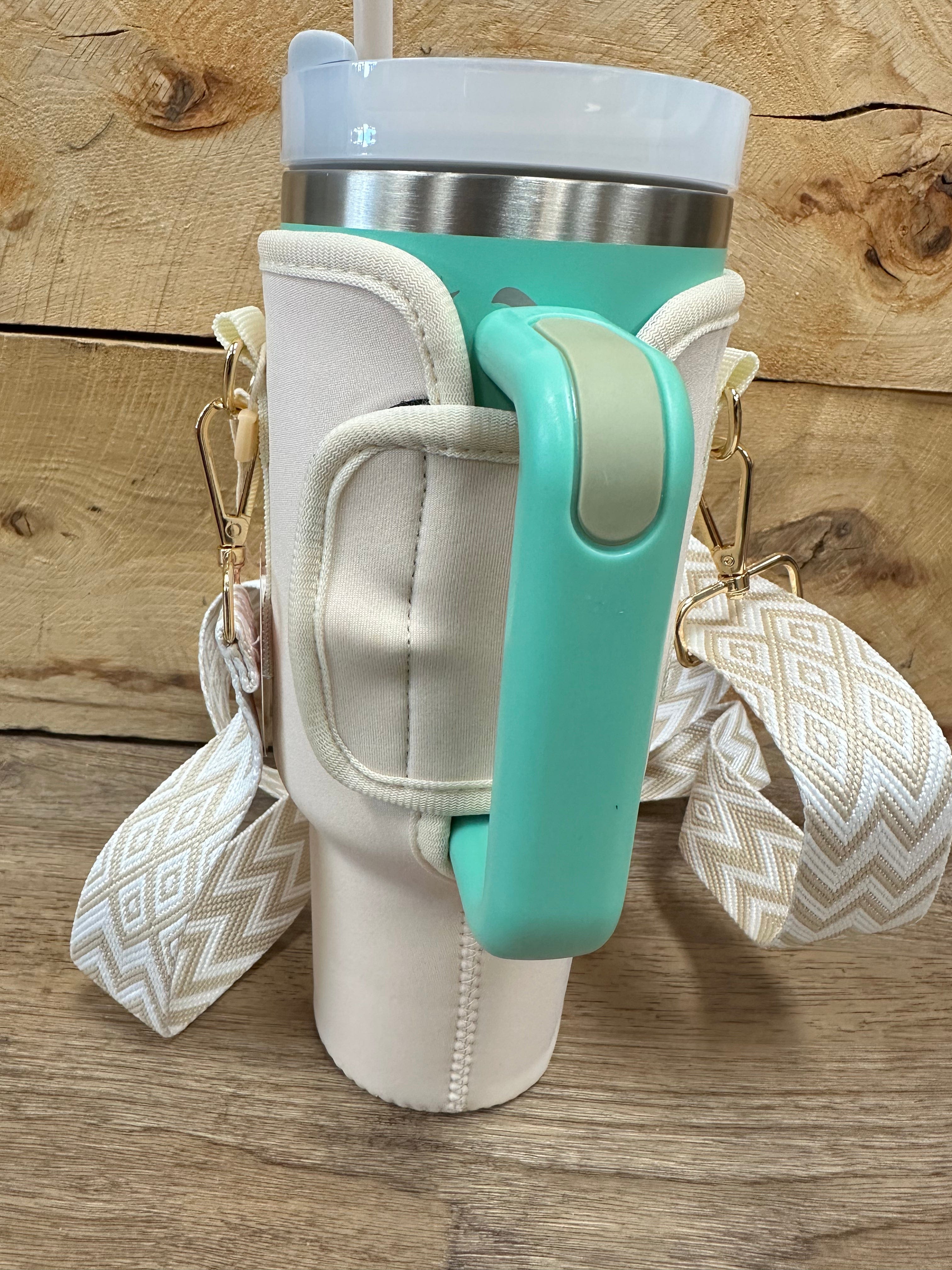 Dual Strap Fit Cooler Sling Crossbody Cup Bag - Insulated Beverage Holder for Hiking, Beach & Outdoor Adventures