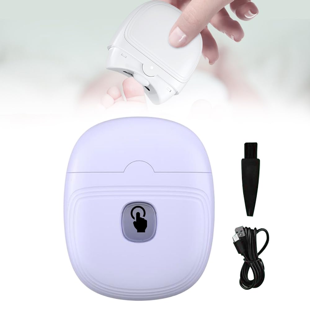 2025 Rechargeable Electric Nail Clipper for Thick Toenails - Automatic Nail Trimmer for Men & Women, Senior-Friendly Nail Care Tool - Perfect for Home Use, Travel, and Elderly Care (A)