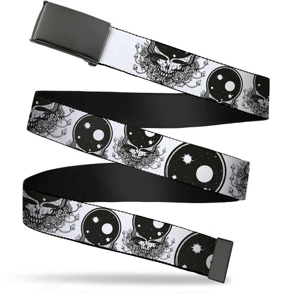 Buckle Down Men's Space Face White & Black Belt - Stylish & Durable for Casual Wear, Work, and Everyday Outfits