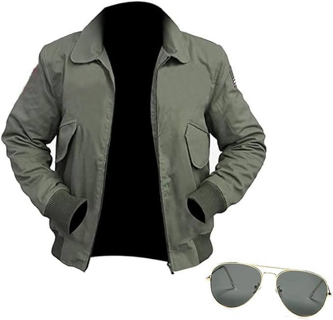 Cotton Jacket + Aviator Sunglasses