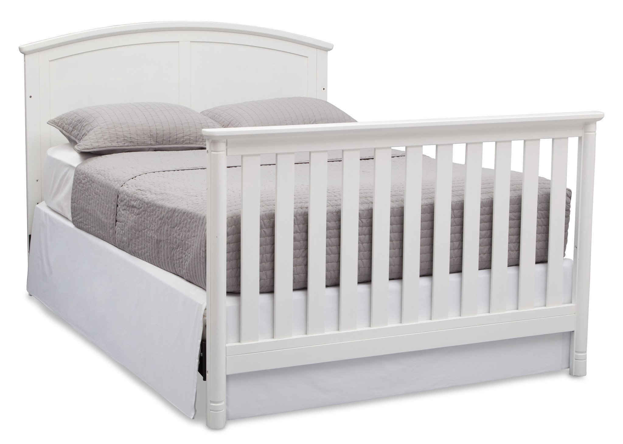 Delta Children's Somerset Crib Full-Size Conversion Kit with Bed Rails - White (Model #0050) | Safe Toddler to Twin Bed Transition | Nursery to Big Kid Room Upgrade
