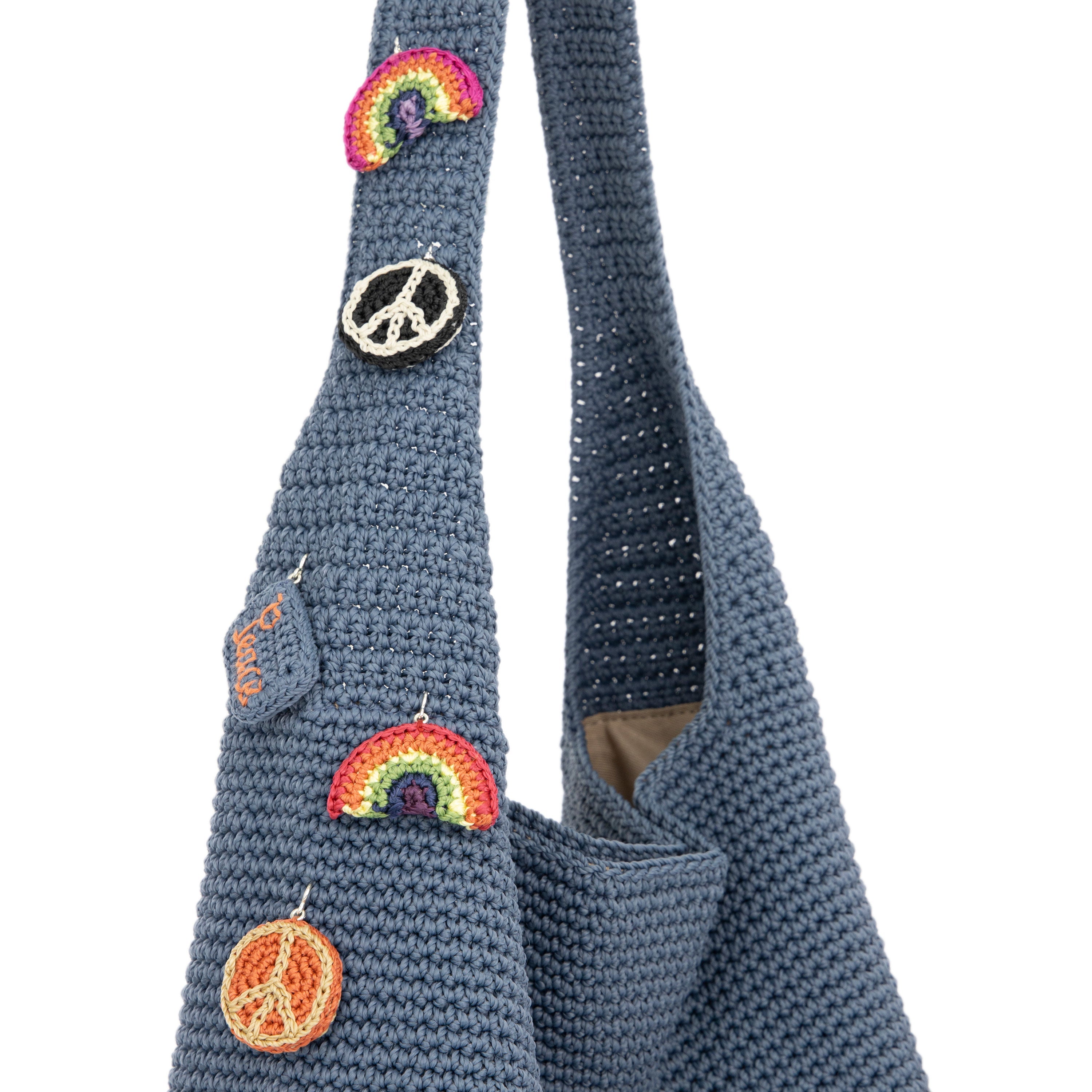 Yarnicharmz 5 Pack Hand Crochet Kit - DIY Crochet Peace Sign Charms for Jewelry Making, Keychains & Gifts - Perfect for Beginners & Craft Lovers
