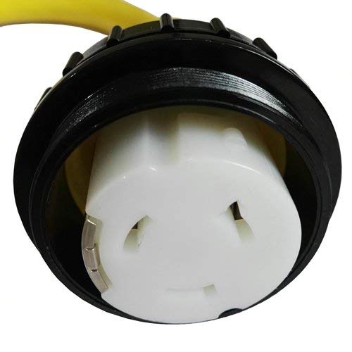 Parkworld 692033 Marine Shore Power Y Adapter - 30A L5-30P to 50A SS2-50R Twist Lock Connector (3FT) - Ideal for Boat Docking & RV Power Hookups