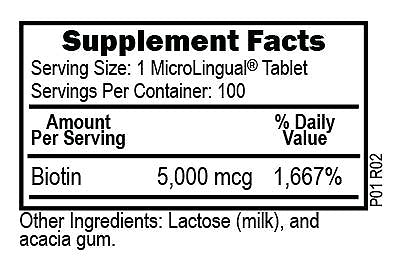 Biotin 5000mcg Supplement for Hair Growth, Skin & Nails - High Potency Vitamin B7 Capsules for Women & Men - Daily Health Support for Stronger Hair & Healthy Nails