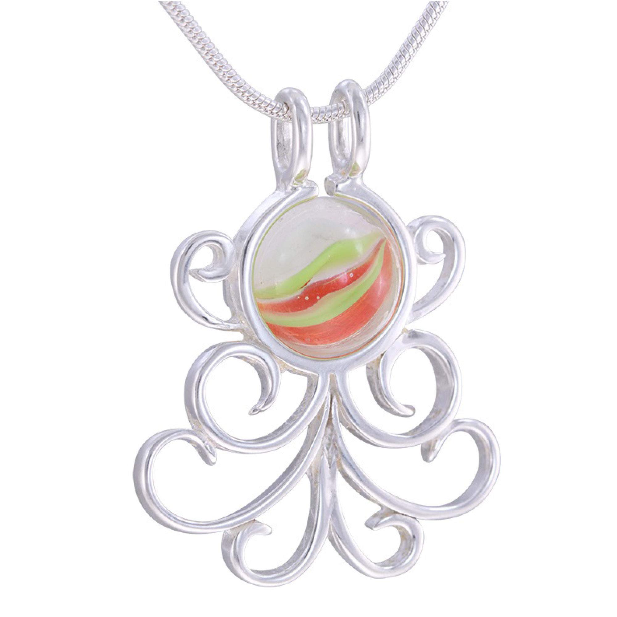 GAYM Fancy Octopus Pendant with Interchangeable Marble Charms - Handmade Jewelry Accessory for Women (Necklace Not Included) - Perfect for Parties, Gifts & Boho Fashion
