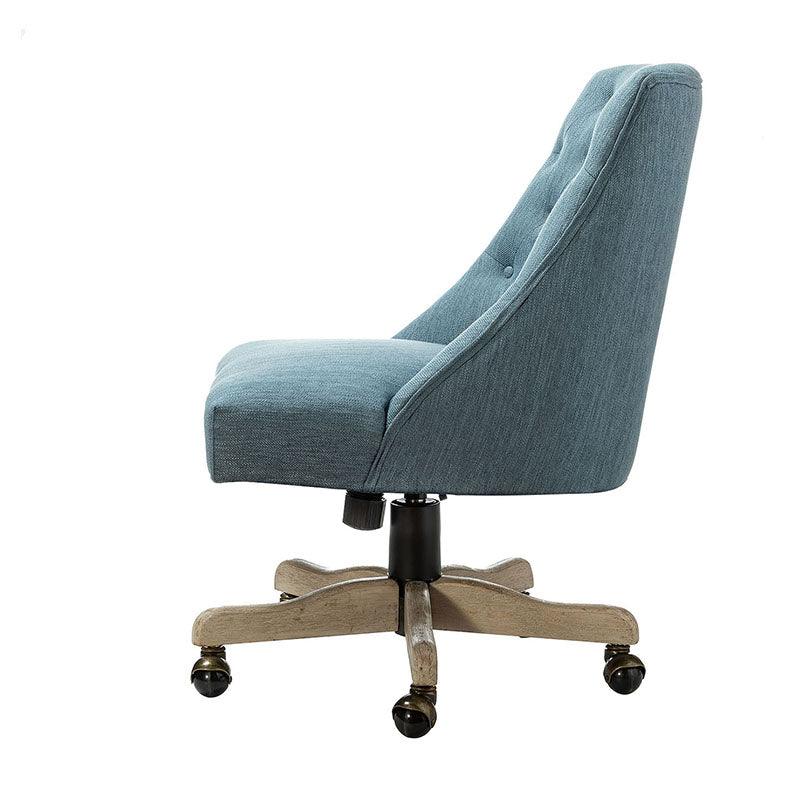 Estelle Upholstered Tufted Office Chair - Ergonomic Desk Chair with Lumbar Support for Home & Office Workspace | Comfortable Computer Chair for Long Hours Sitting