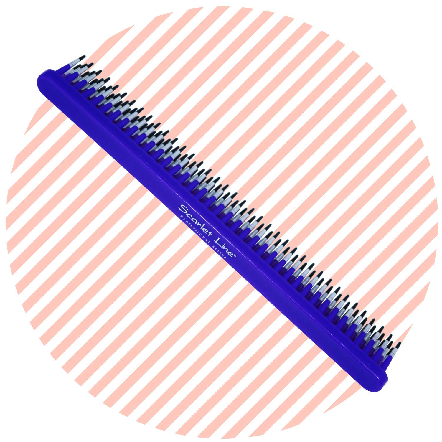 Professional 3-Row Hair Comb for Men & Women - Tangle-Free Styling with 3-Line Teeth Pattern - Navy Blue | Perfect for Teasing, Taming & Volumizing Hair at Home or Salon
