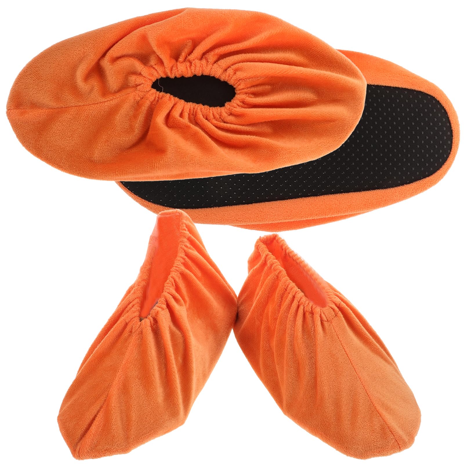 VANZACK Non-Slip Bowling Shoe Covers - 2 Pairs Shoe Protector Sliders for Men & Women (Orange) | Perfect for League Play & Bowling Alley Use
