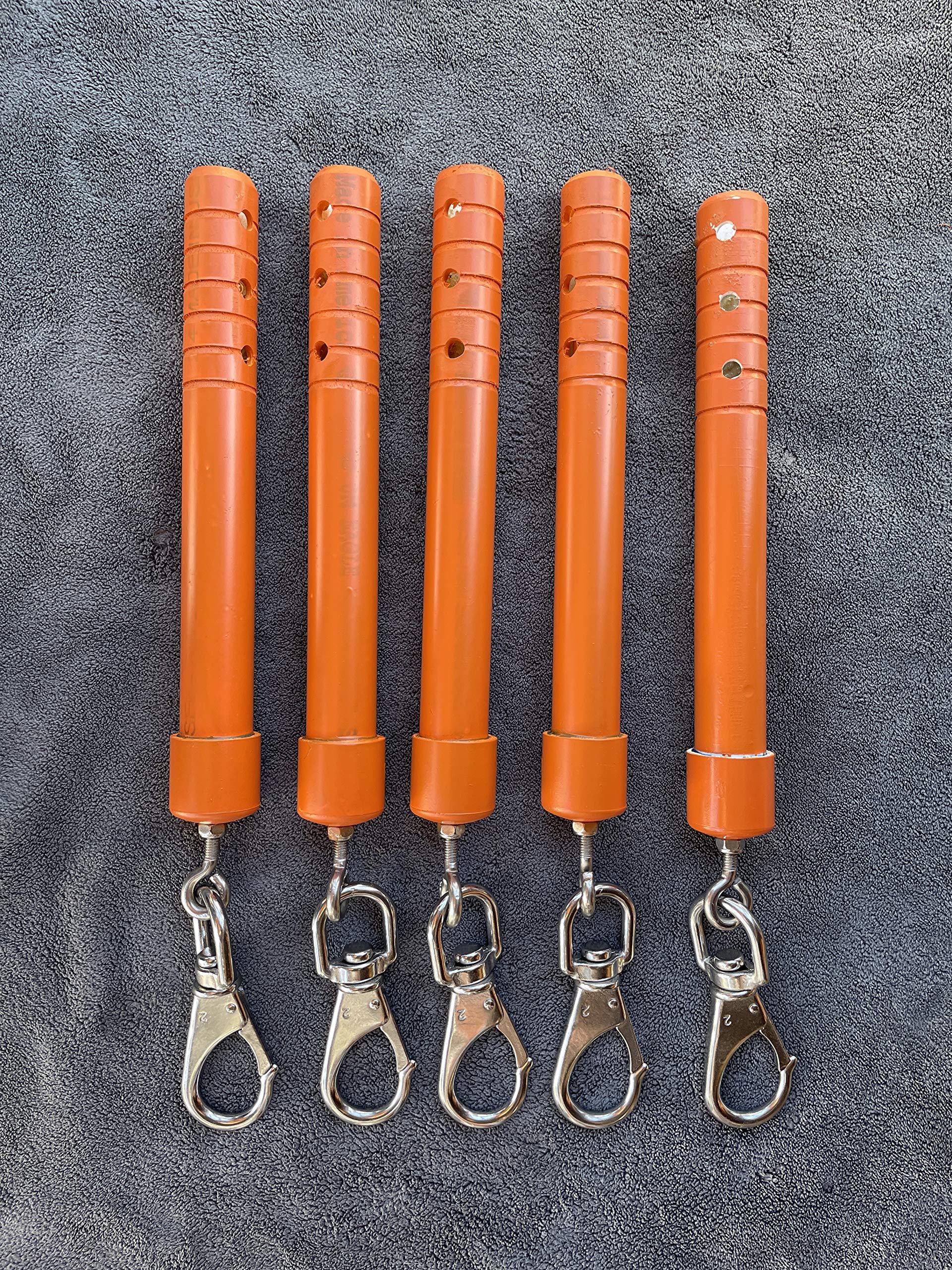 Orange Marine Lobster Crab Hoop Net Marker Buoy Float Stick - Pack of 5 | High Visibility Fishing Gear for Night Crabbing & Lobstering