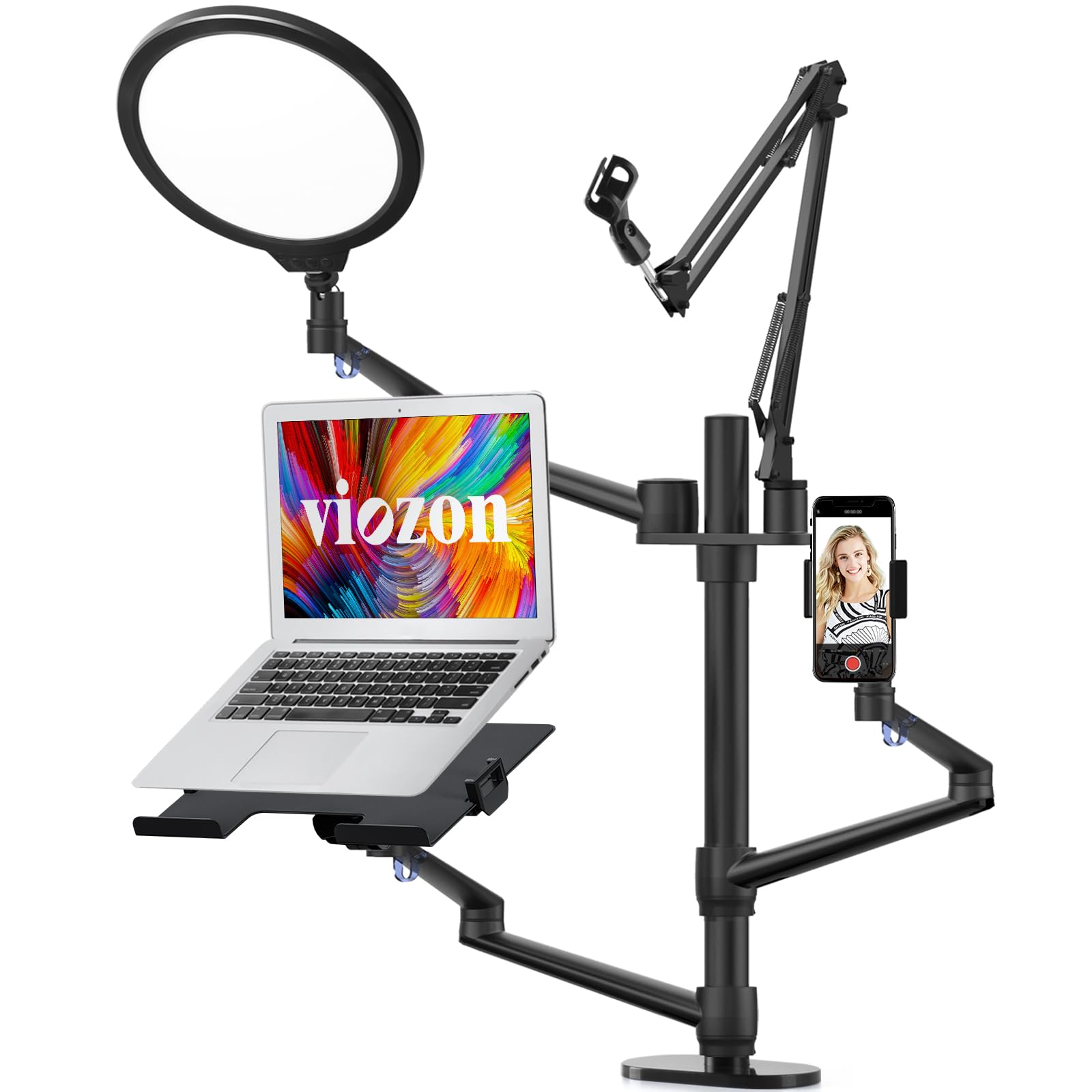 Viozon 6-in-1 Selfie Desktop Live Stand with 10