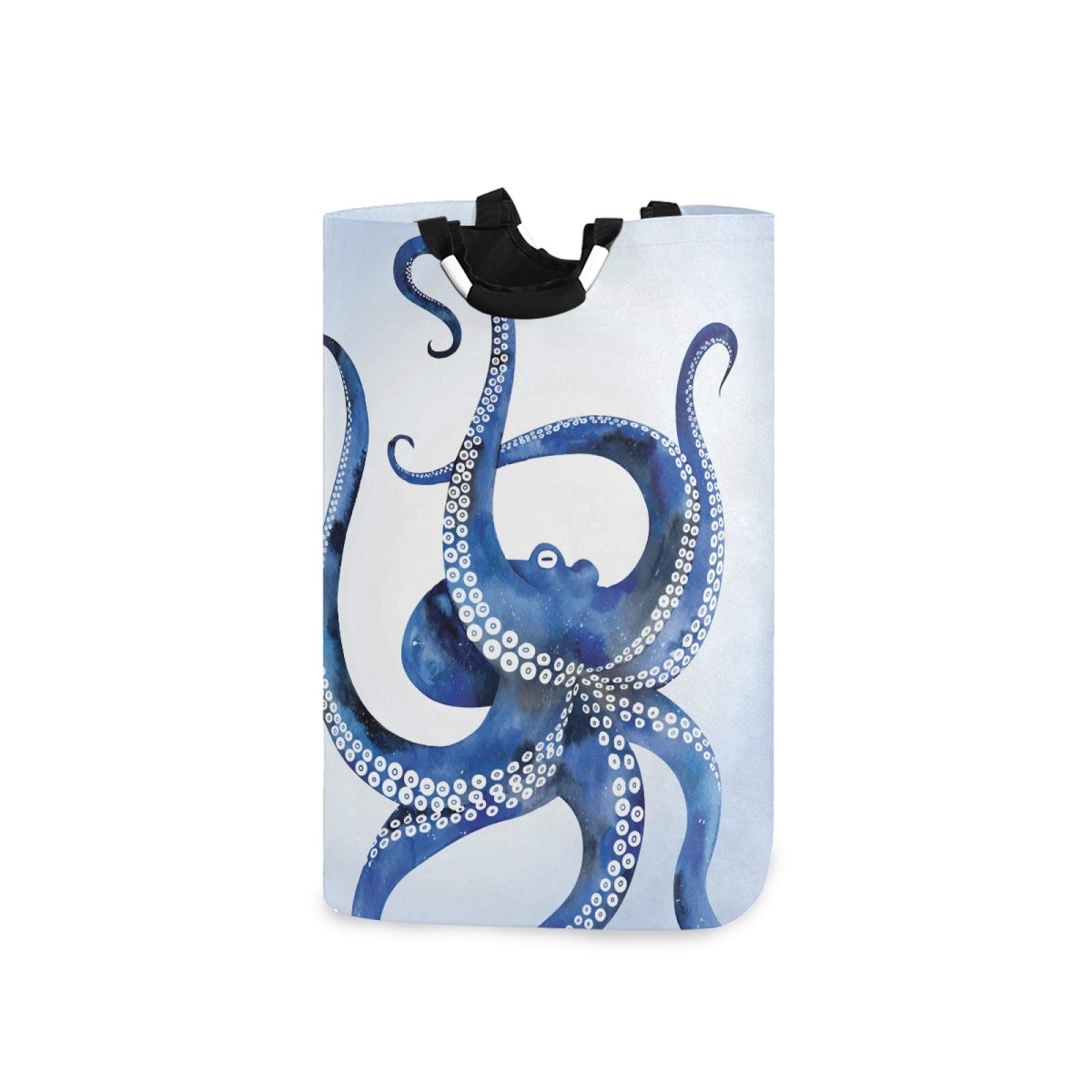 Large Collapsible Octopus Laundry Hamper Basket with Handles - Sea Animal Toy Storage Bin for Bathroom, Bedroom, Nursery & Kids Room | Perfect for Laundry Organization, Toy Storage & Kids Room Decor