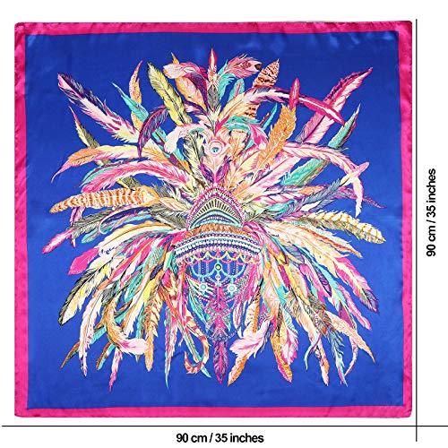 4 Pack Stylish Square Scarves - Fashionable Hair Accessories & Neck Scarves for Women - Perfect for Casual Outfits, Office Wear, and Special Occasions