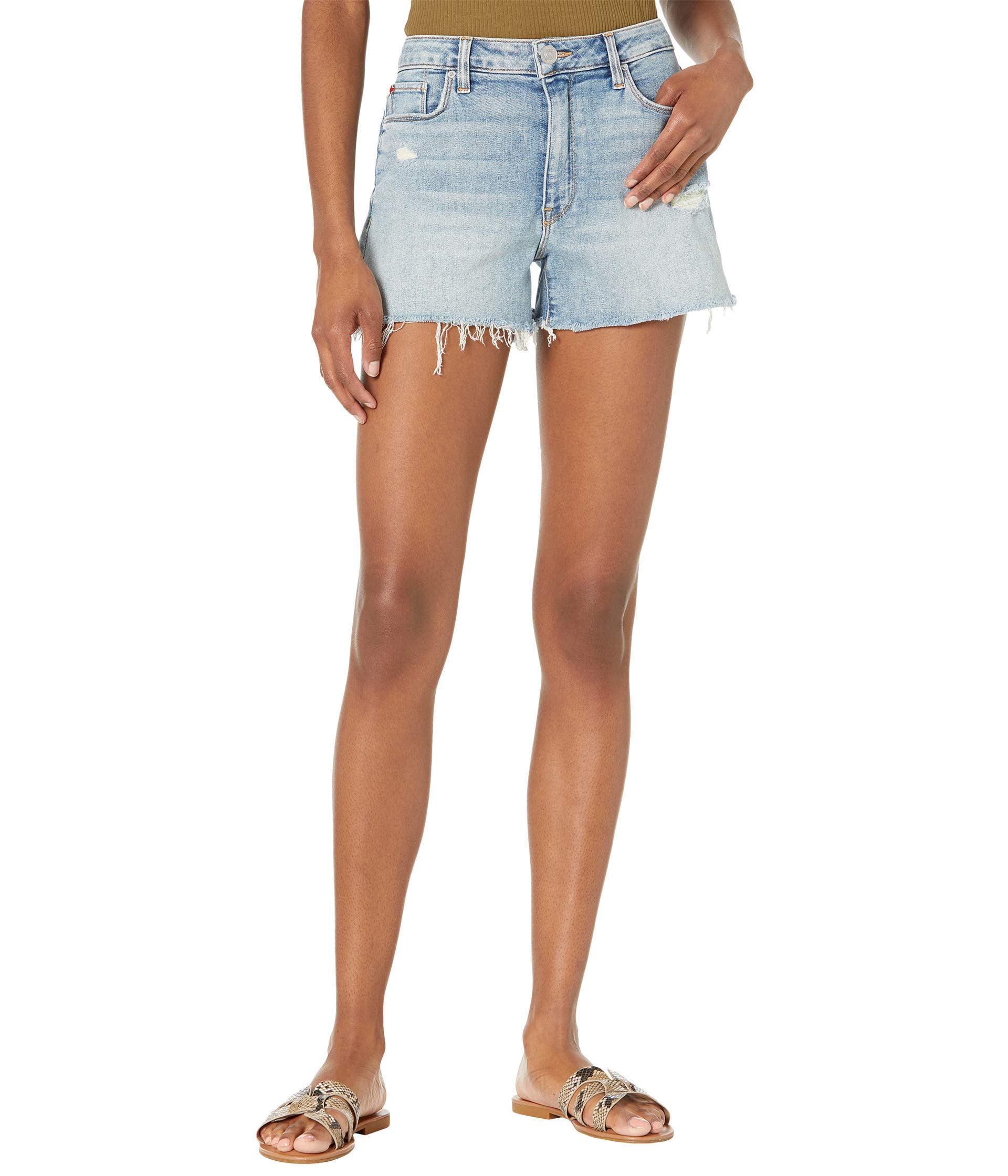 HUDSON Jeans Croxley High-Rise Distressed Denim Shorts for Women | Comfortable & Stylish | Perfect for Summer Outfits, Beach Vacations and Casual Wear
