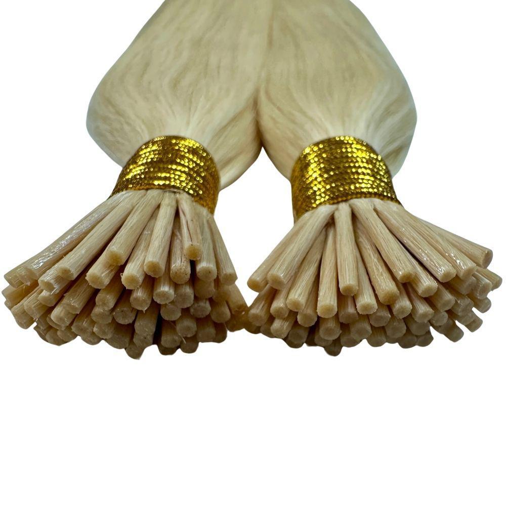 Blonde Straight I-Tip Hair Extensions for Length & Volume | Clip-In Human Hair Extensions for Everyday & Special Occasions