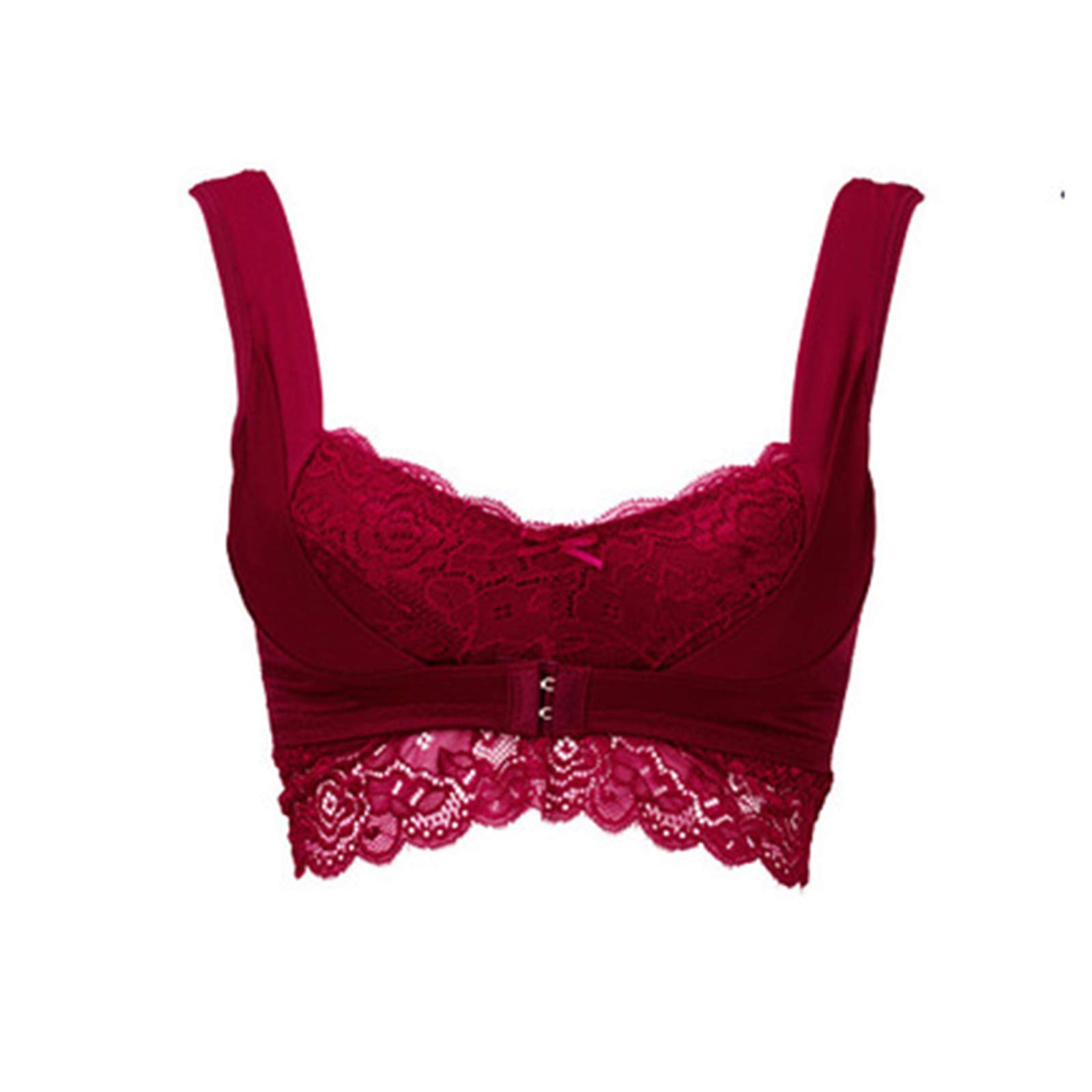 Sexy Push Up Bras for Women - Front Buckle Lace Underwire Bra with Steel Ring Support for Enhanced Lift & Comfort | Perfect for Sleepwear & Everyday Wear
