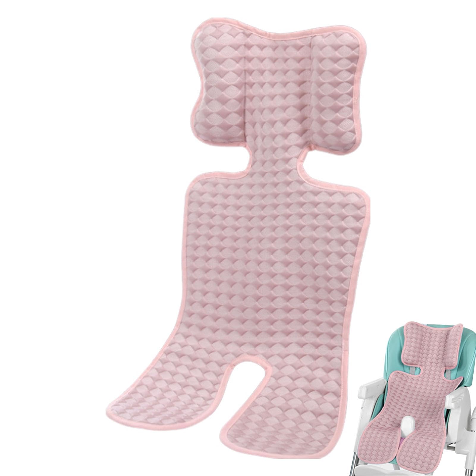 Baby Stroller Cooling Pad - Breathable Ice Silk Seat Liner for Infants & Toddlers - Summer Car Seat Cooler Cushion (Pink) - Perfect for Hot Weather, Long Car Rides & Outdoor Stroller Walks
