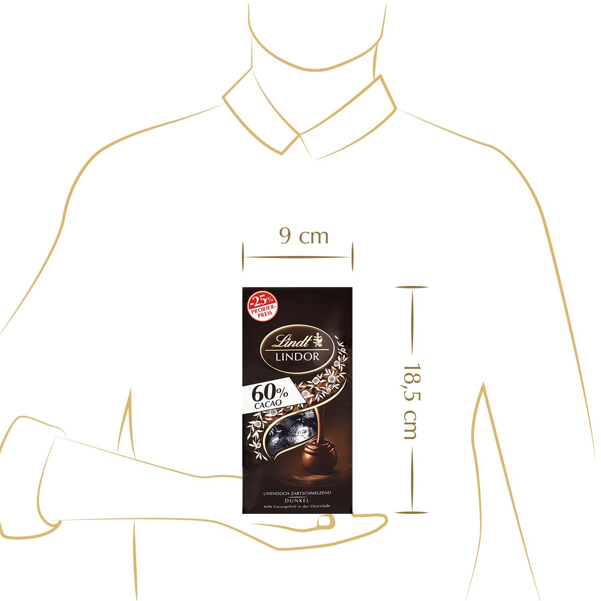 Lindt Lindor 60% Cocoa Extra Dark Chocolate Balls - 137g Bag (Approx. 10 Pieces) with Smooth Melting Filling | Premium Swiss Chocolate for Gifts, Parties & Dessert Toppings