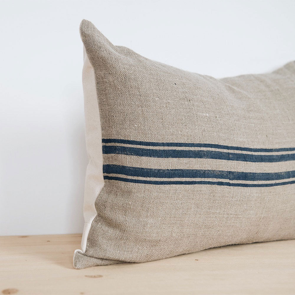 Handmade Linen Block Printed Pillow Cover No. 0522 - Bohemian Home Decor for Living Room, Bedroom & Sofa