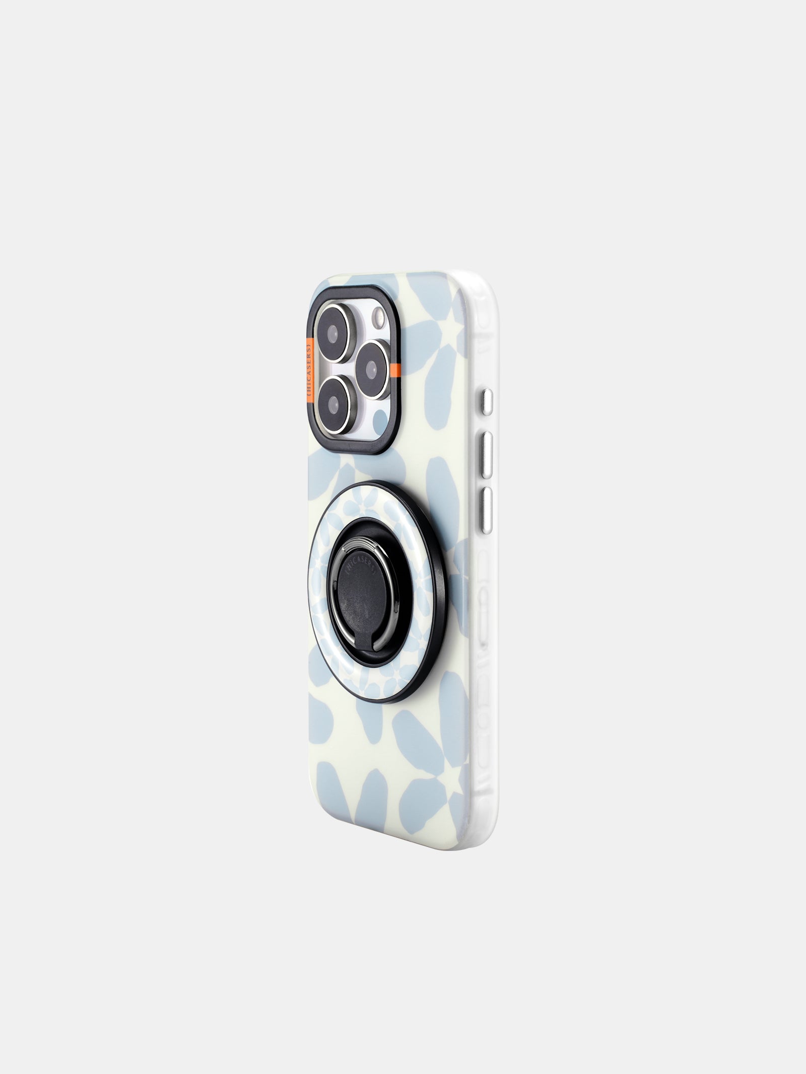 Magnetic Ring Spinner Stand - Magsafe Compatible Phone Holder for Desk, Soft Blue - Perfect for Office, Home & Car Use