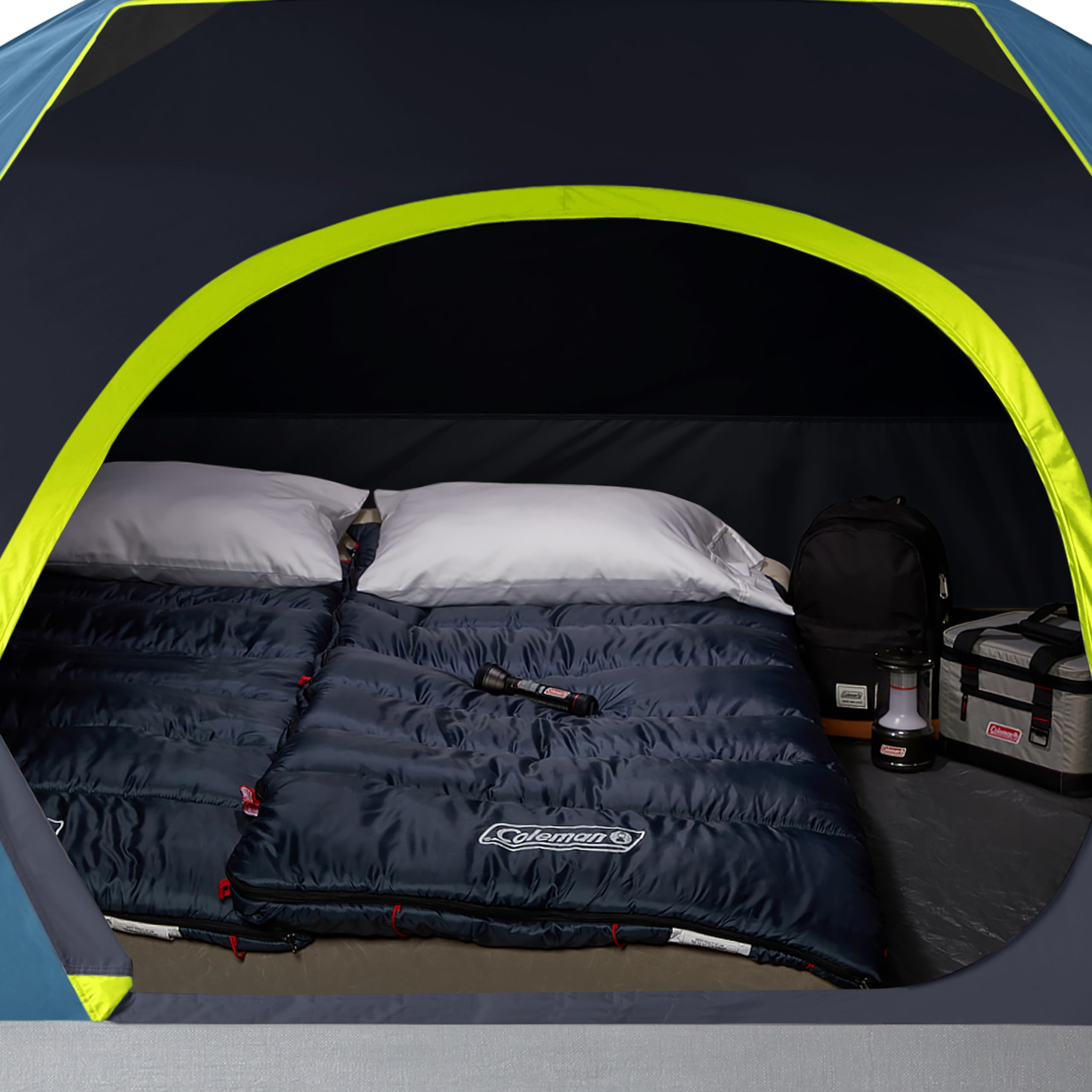 Coleman 8-Person Dark Room Skydome Camping Tent - Spacious Family Tent with Blackout Technology for Camping, Hiking & Outdoor Adventures