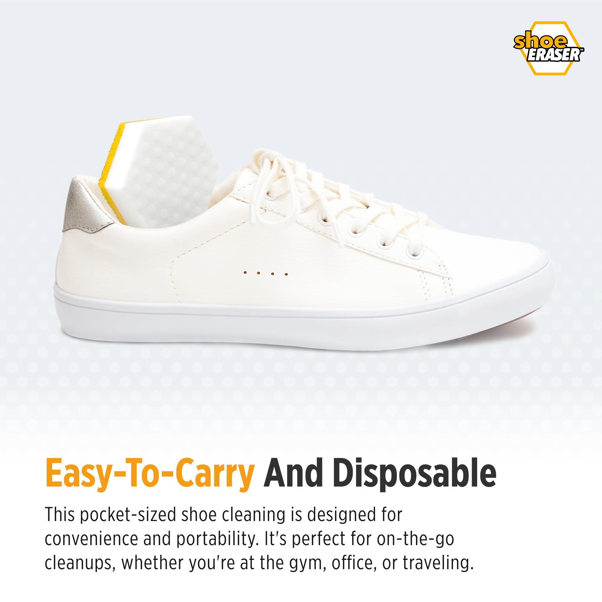 Premium Dual-Sided Shoe Eraser Sponge - Instant Midsole & Sneaker Cleaner for Whitening & Cleaning Shoe Soles (1 Pack) | Disposable Shoe Care Tool for Gym Shoes, Running Sneakers & Casual Footwear