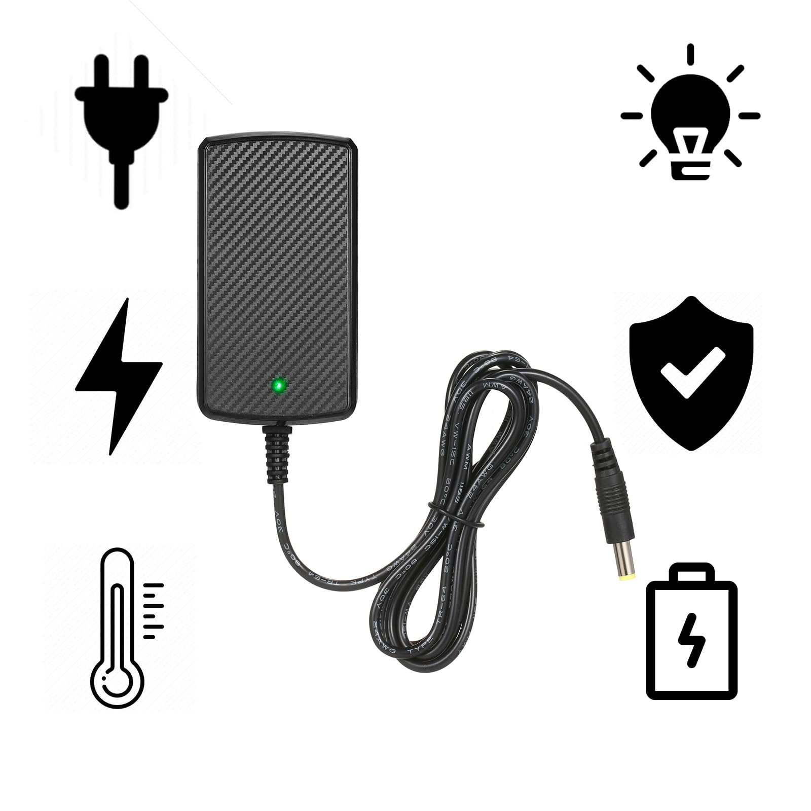 24V Battery Charger for Kids Ride-On Cars - Compatible with Wrangler, SUV, Kid Trax, Dynacraft, Jeep, ATV, Quad & Disney Electric Vehicles | Fast Charging & Safe Power Supply for Outdoor Play & Backyard Fun