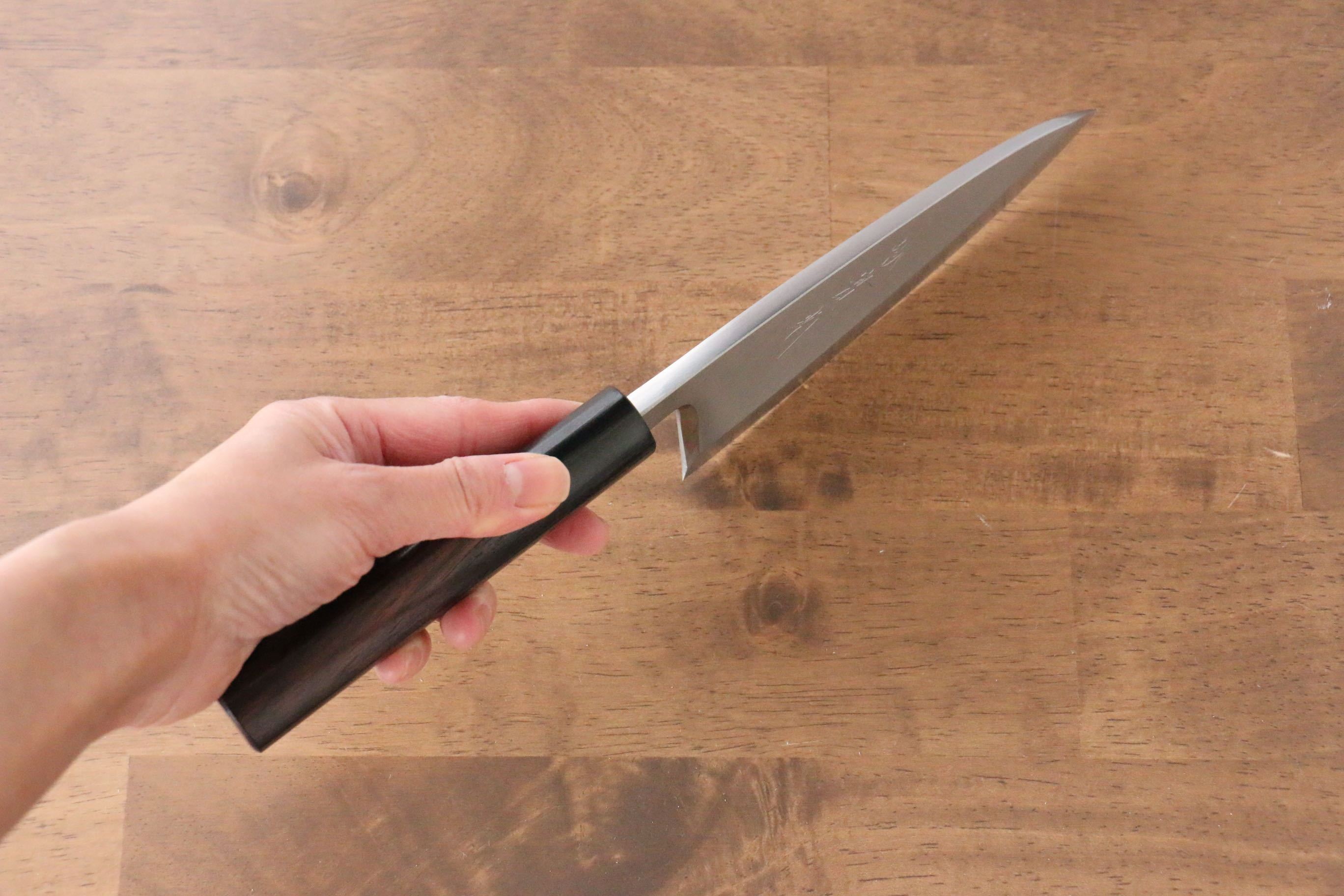 Jikko Silver Steel No.3 Deba Knife 150mm - Premium Japanese Kitchen Knife with Shitan Handle for Sushi, Fish Filleting & Professional Cooking