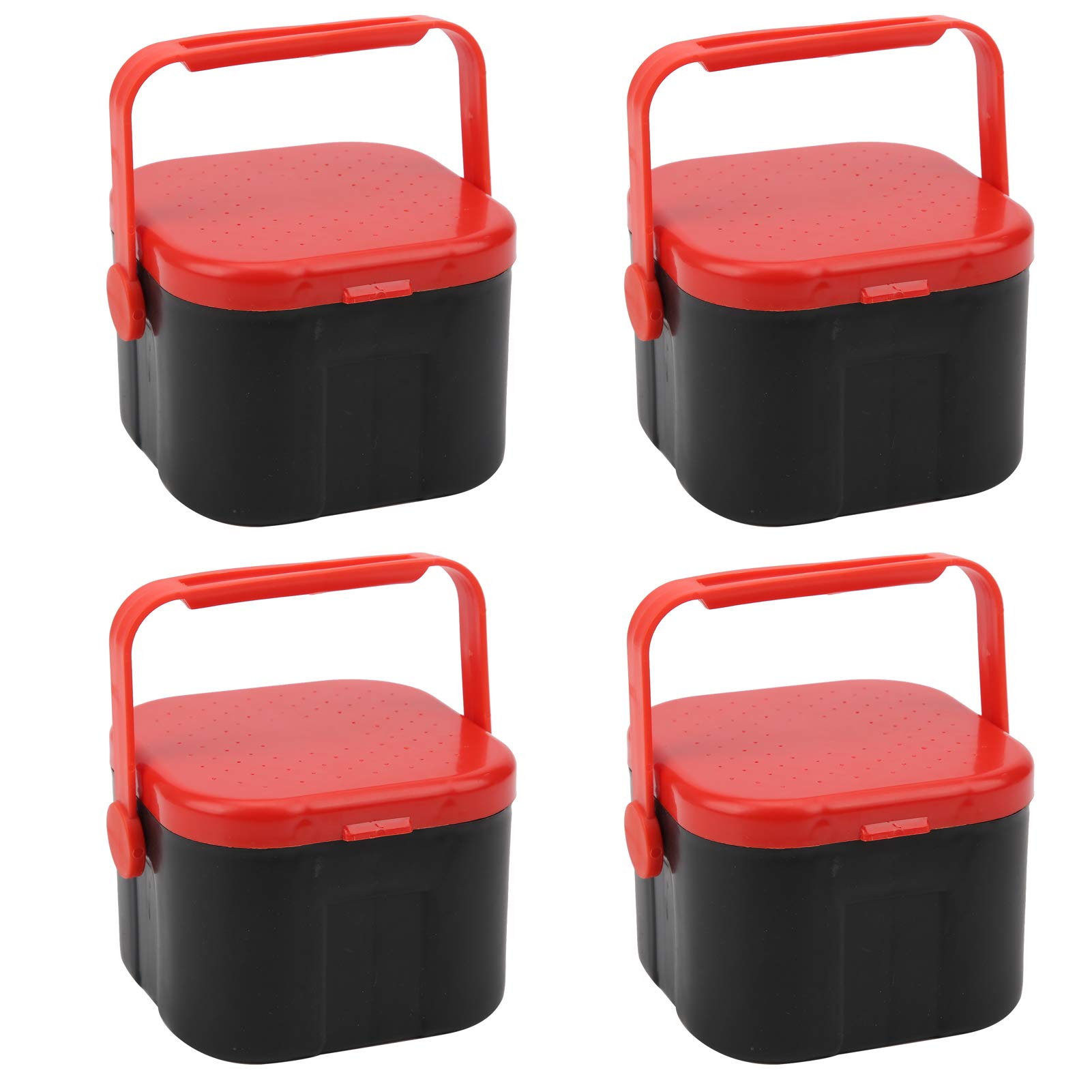 **4 Pack Fishing Bait Box - Durable Earthworm Container for Fishing Enthusiasts | Portable & Practical for Men & Women | Ideal for Freshwater, Saltwater & Ice Fishing**