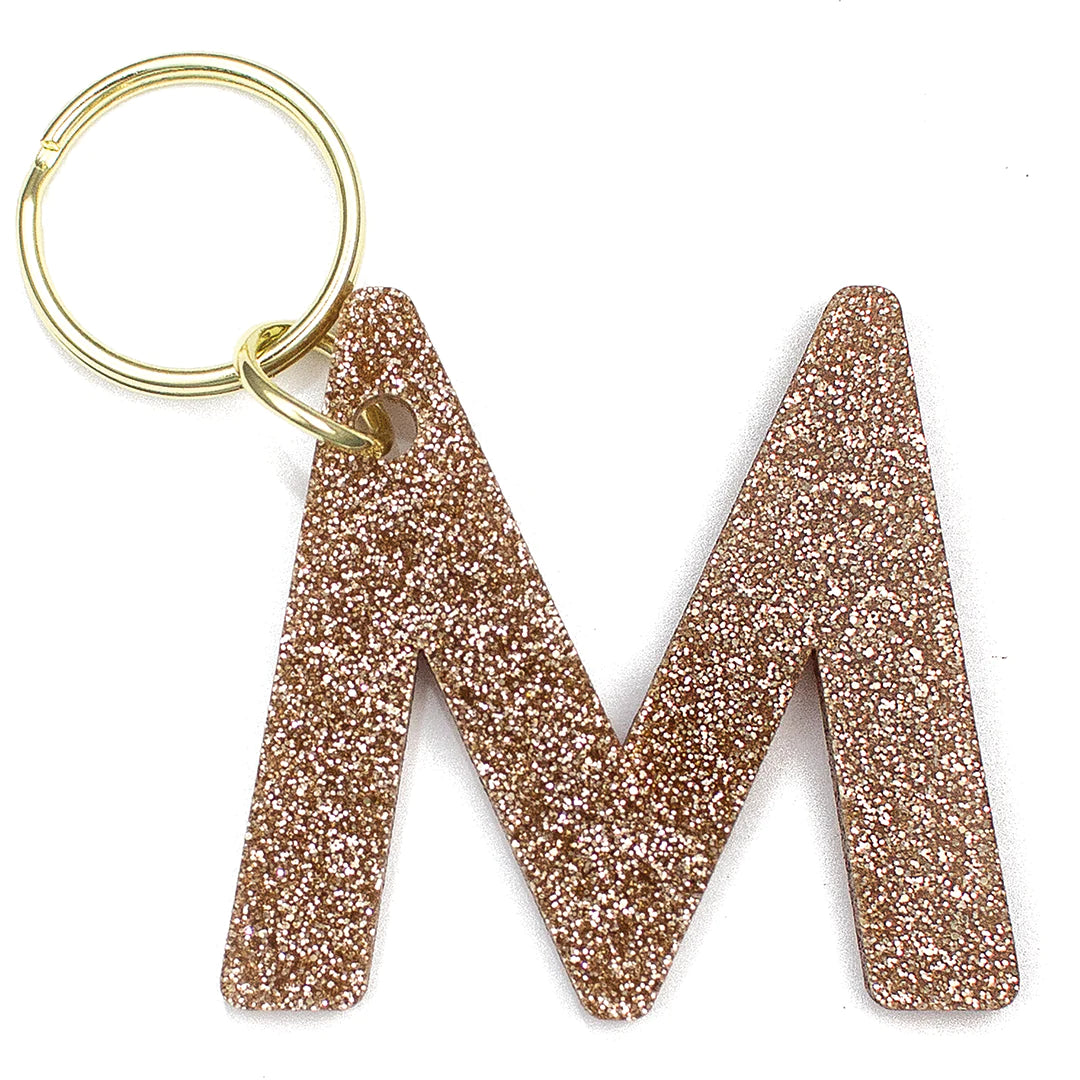 Sparkle Letter Keychain - Personalized Initial Keyring for Women & Girls - Perfect for Gifts, Backpacks, and Purse Accessories