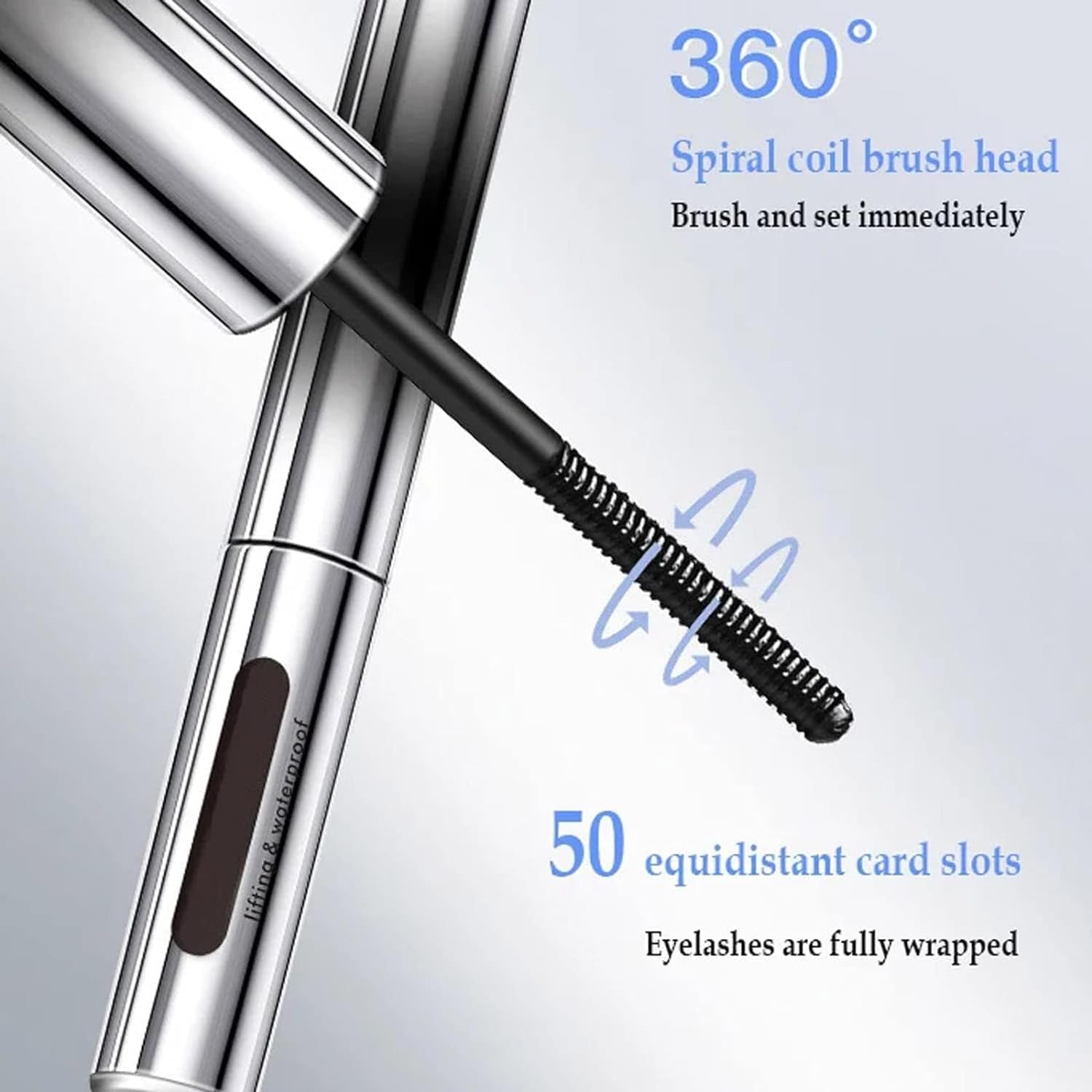 Judy 3D Curling Eyelash Mascara - Waterproof, Lengthening & Volumizing Iron Brush Mascara for Natural Look | Long Lasting Bristle-Free Formula (1PC) | Perfect for Daily Wear, Night Out & Special Occasions