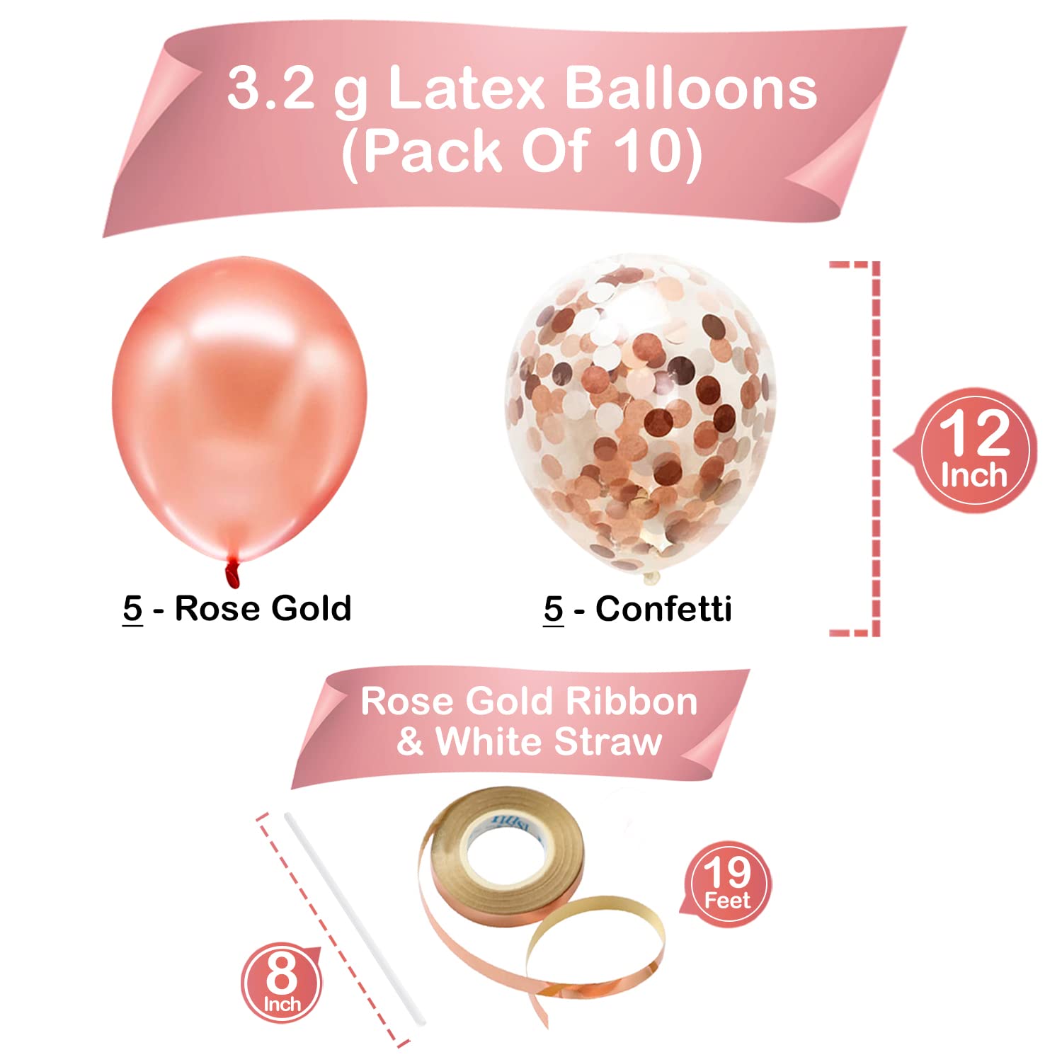 KatchOn 15th Birthday Balloons - 40 Inch Giant Rose Gold Number 15 with Confetti | Quinceañera & Sweet 16 Party Decorations | Perfect for Girls' Birthday Celebrations, Photo Backdrops & Milestone Events