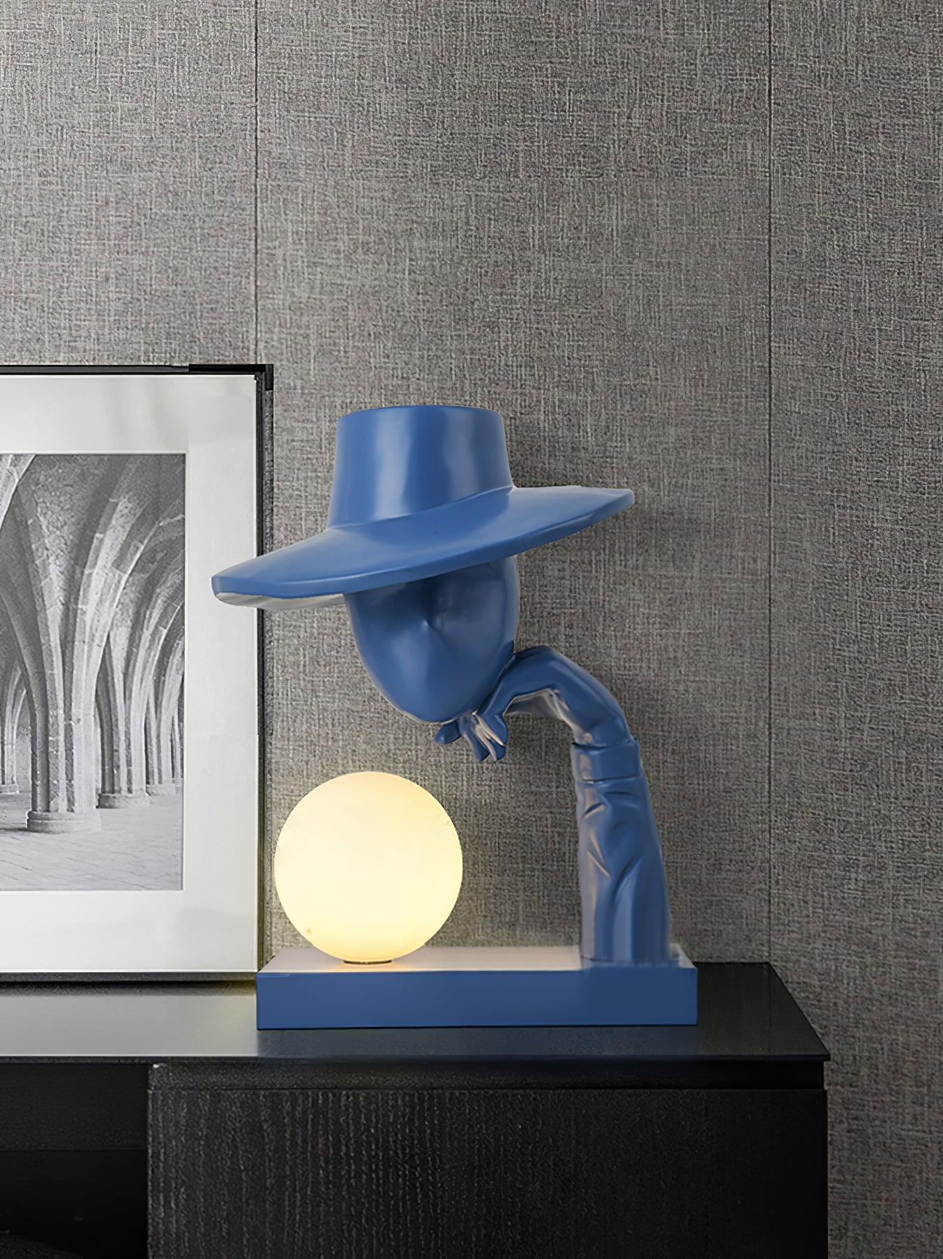 Juni Resin Novelty Lamp - Unique Handmade Resin Night Light for Home Decor, Bedroom, Living Room, Gift Idea - Perfect for Relaxing Ambiance & Romantic Mood Lighting