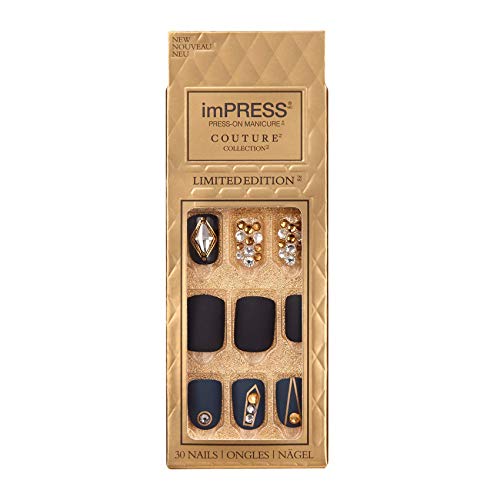 imPRESS Press-on Manicure Couture Collection - Blink | False Nails for Women | Easy to Apply & Reusable | Perfect for Parties, Weddings & Special Occasions