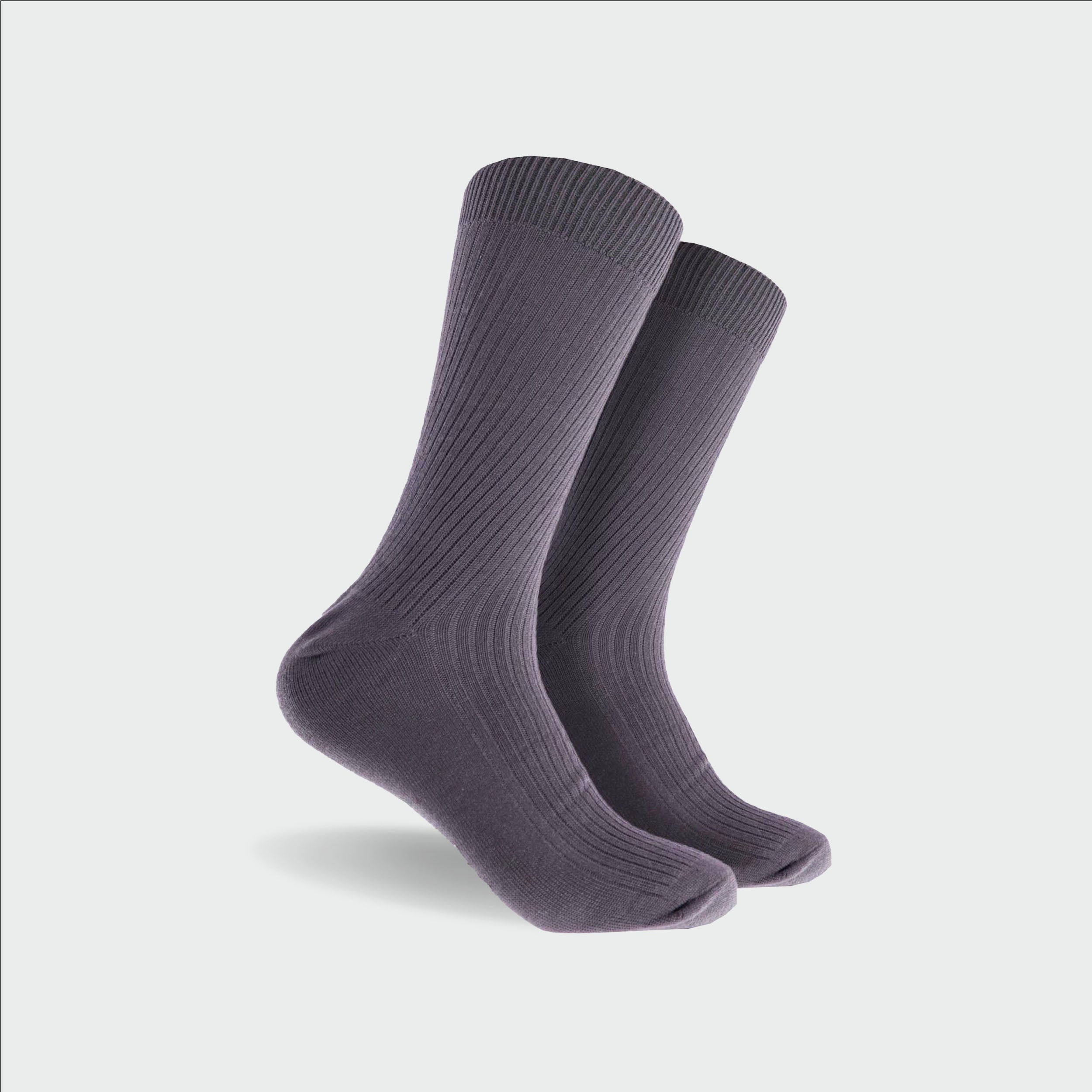 Men's Bamboo Rib Crew Socks - Soft & Breathable Cotton-Blend Socks for Everyday Wear - Perfect for Casual, Work & Outdoor Activities