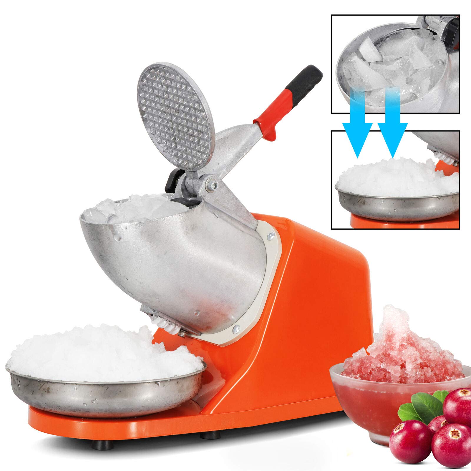 300W Electric Ice Crusher Machine - Commercial Shaved Ice Maker for Snow Cones & Slushies - 143 lbs/Hour - Perfect for Parties, Restaurants & Home Use