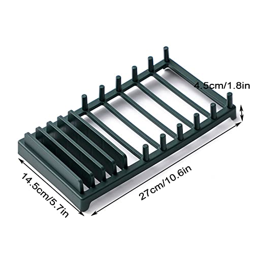 VALINK Dish Rack - Stainless Steel Kitchen Countertop Drying Rack with Slots for Plates, Bowls & Pot Lids | Space Saving Organizer for Small Kitchens | Perfect for Dishwashing, Drying & Storage