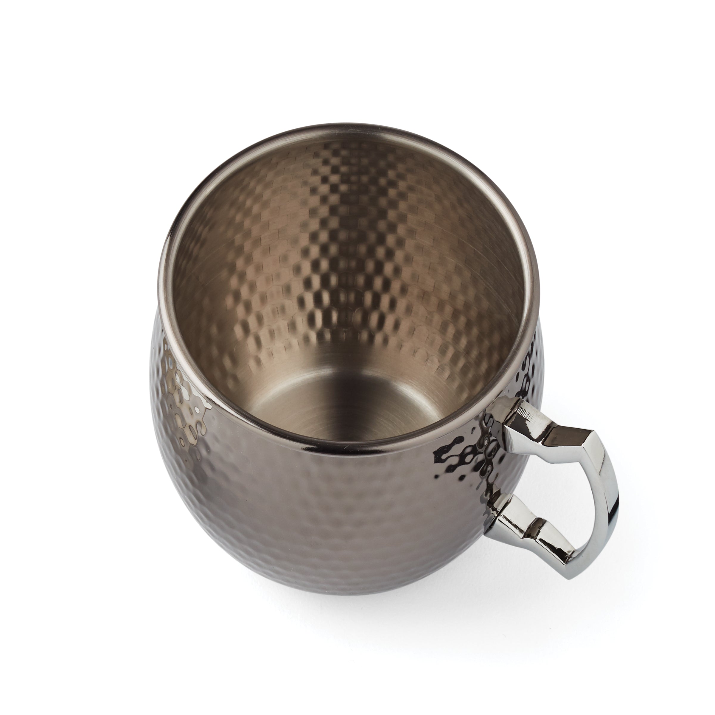 Premium Hammered Black Moscow Mule Copper Mugs Set of 2 - Perfect for Cocktails, Parties & Home Bar Decor