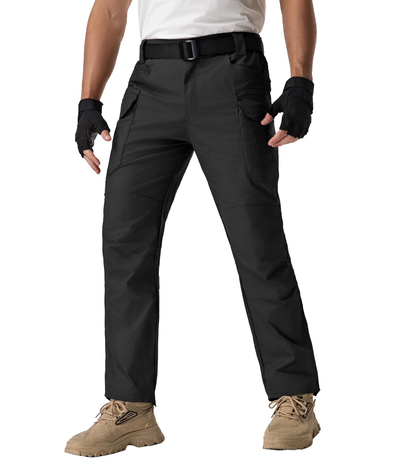 NAVEKULL Men's Tactical Cargo Pants - Ripstop Stretch Work Pants with Water Resistant Technology for Outdoor, Hiking, EDC & Everyday Wear - Durable Flex Pants for Adventure & Work