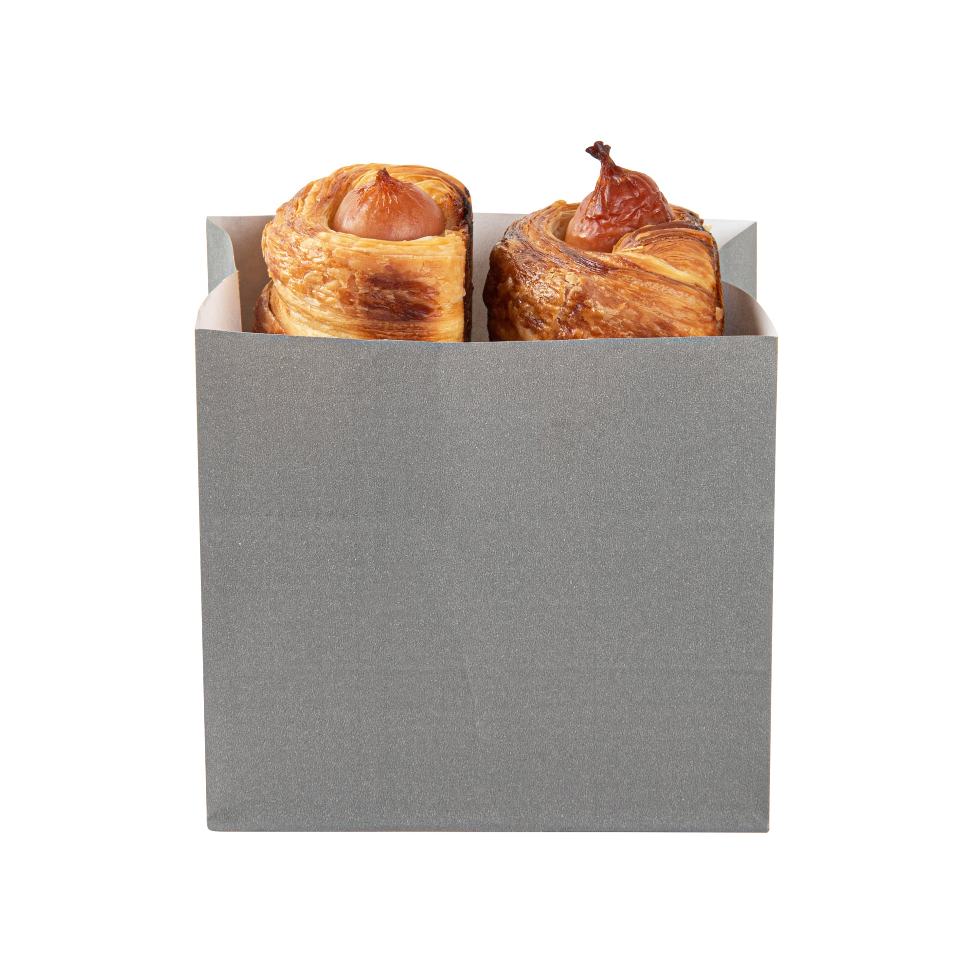 Eco-Friendly Gray Paper Snack Bags 3.75