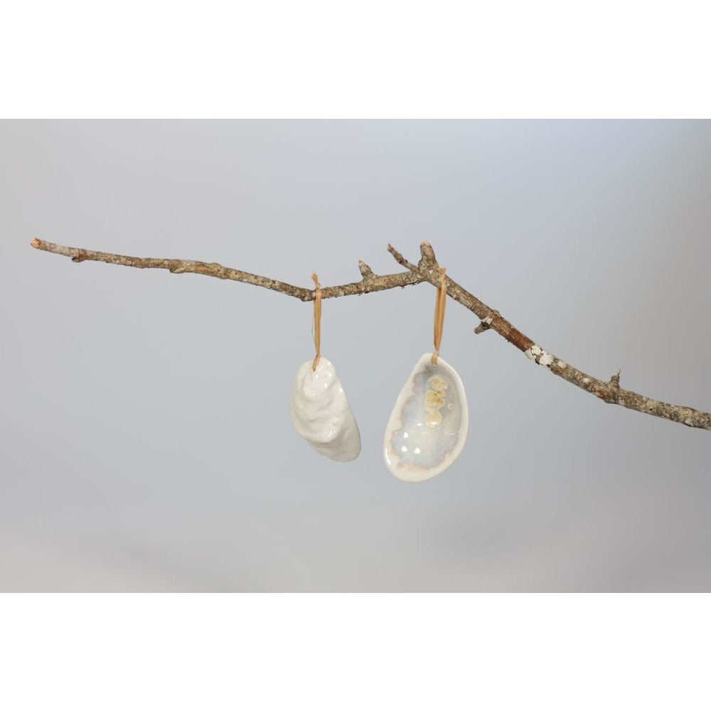 AE Ceramics Oyster Ornament - Handcrafted Ceramic Seashell Decor for Home, Office & Gifts | Perfect for Coastal, Beach House & Nautical Themed Decorations