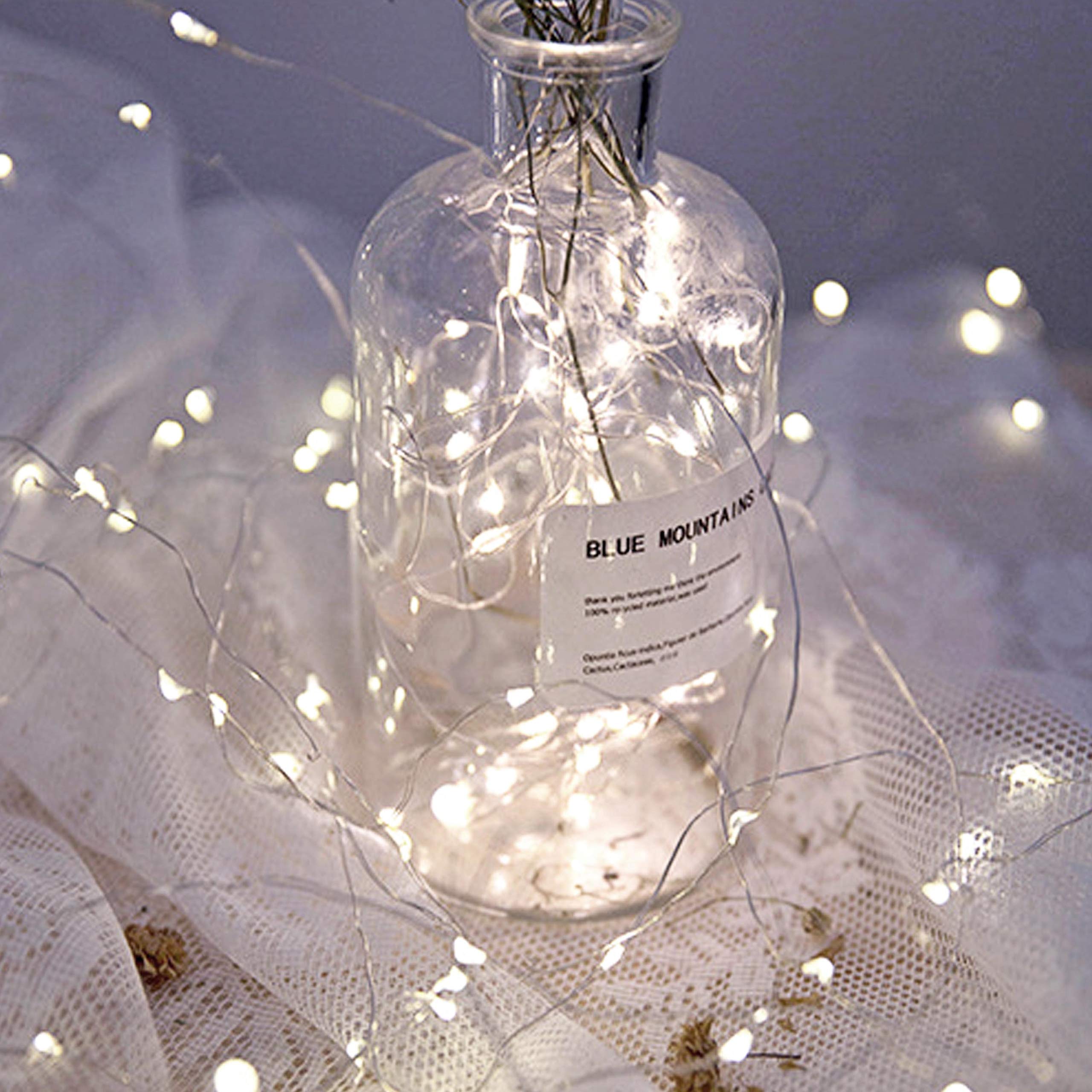 4 Pack 20ft 60 LED Fairy Lights Battery Operated - Remote Control & Timer, 8 Lighting Modes, Waterproof Copper Wire Starry String Lights for Bedroom, Wedding, Party, Festival Decor - Perfect for Indoor/Outdoor Christmas Tree, Garden, Patio, and Home Decoration