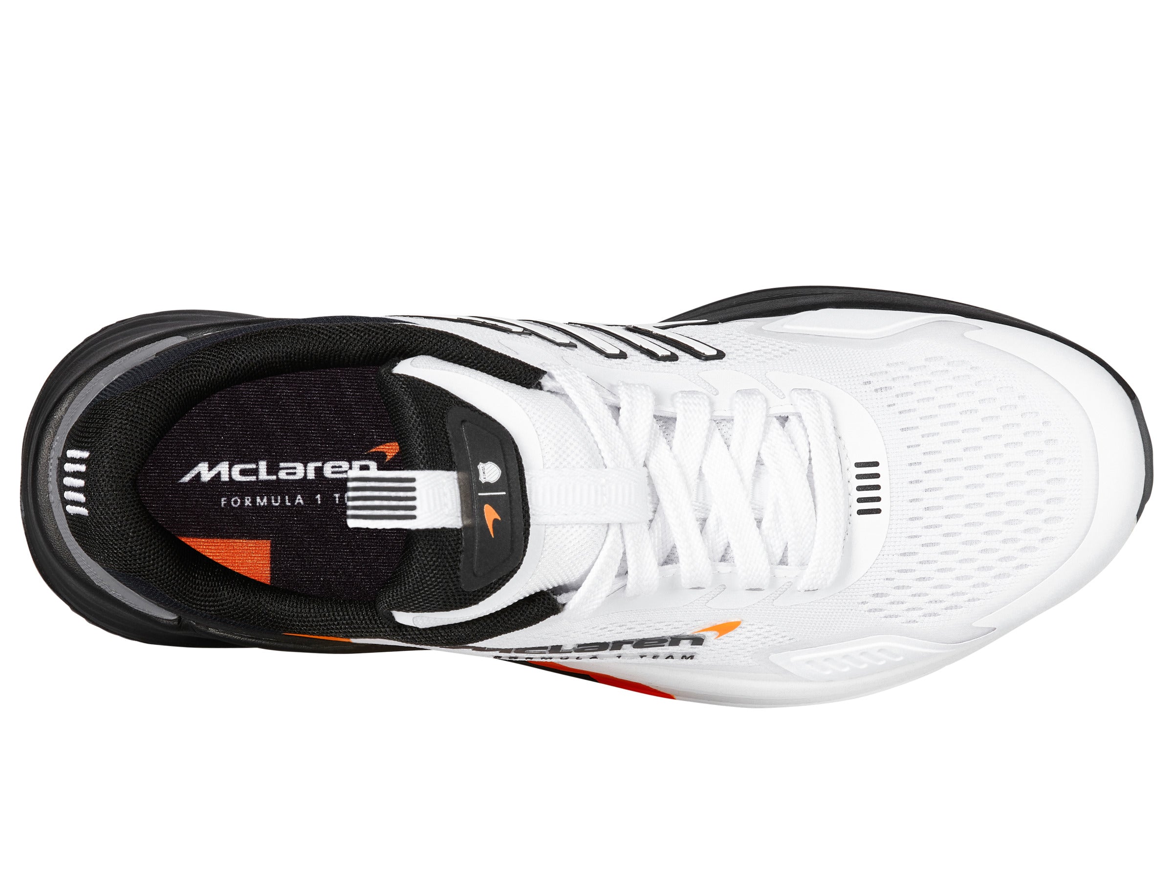 AERO ACTIVE II X MCLAREN F1 Team Running Shoes - White/Black/Papaya - Lightweight Performance Sneakers for Men | Perfect for Jogging, Gym Workouts & Casual Wear