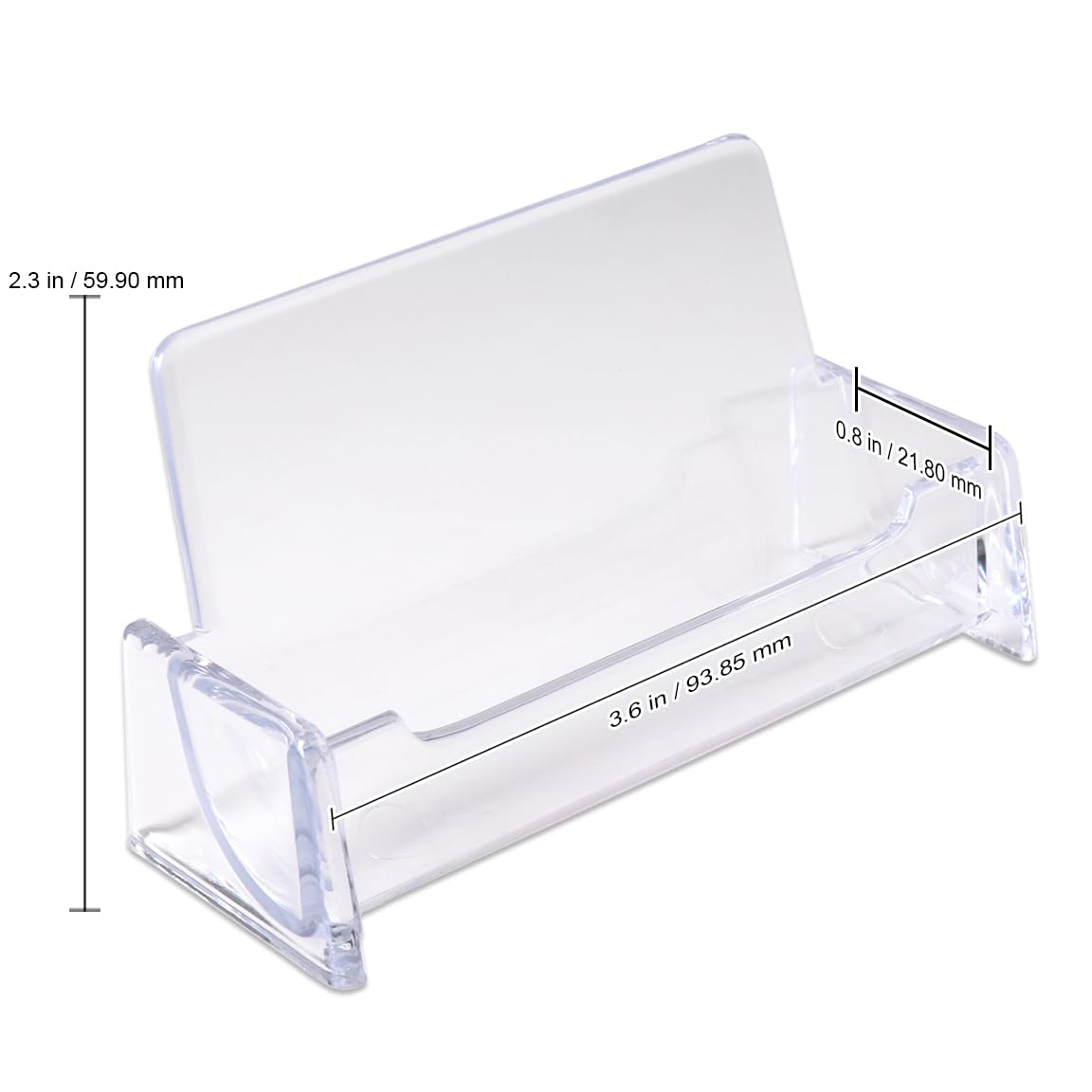 Beauticom® Clear Plastic Business Card Holder Display - 600 Pieces (Master Case) - Perfect for Office Desks, Reception Counters, and Retail Displays