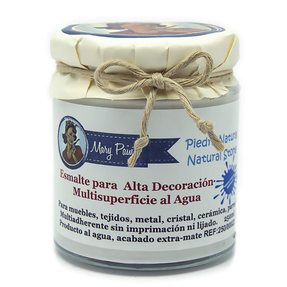 Matte Water-Based Multi-Surface Chalk Paint 250ml (Natural Stone Effect) - Perfect for Furniture Restoration, DIY Home Decor & Craft Projects