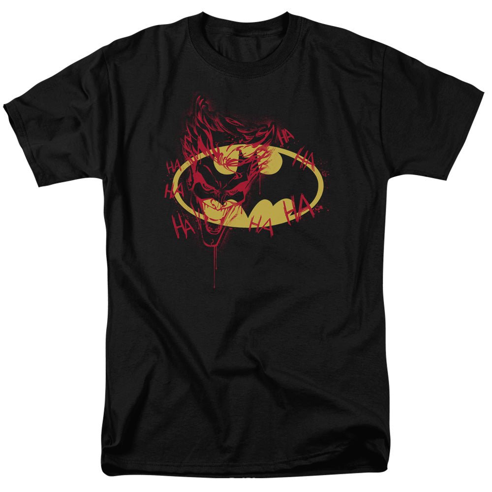 Batman vs Joker Graffiti DC Comics Adult T-Shirt for Men - Superhero Graphic Tee for Casual Wear, Cosplay & Comic Con