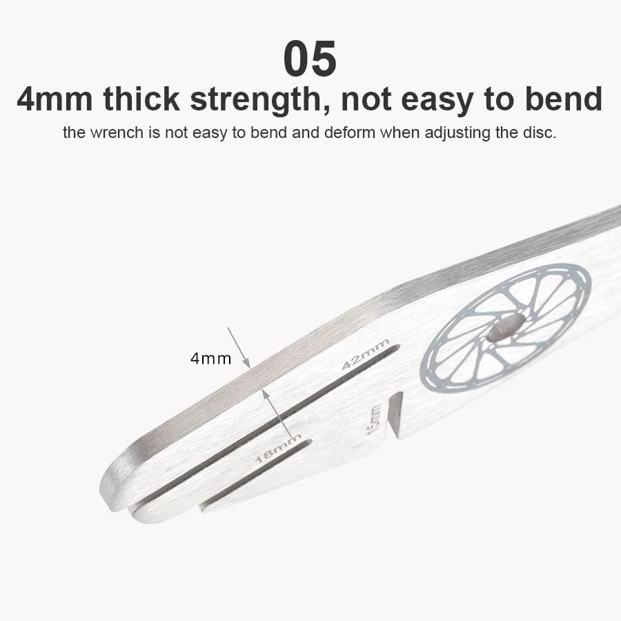 MTB Bike Disc Brake Rotor Alignment Tool - Stainless Steel Bicycle Brake Wrench & Adjuster for Flattening & Correction - Perfect for Mountain Bike Brake Repair & Maintenance at Home or Trailside